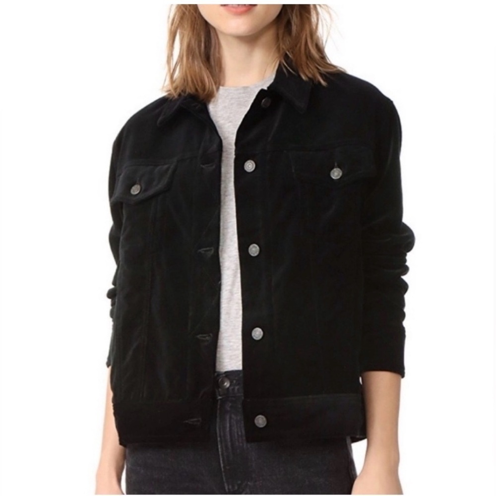 Rag And Bone Black Velvet Oversized Jacket Size M